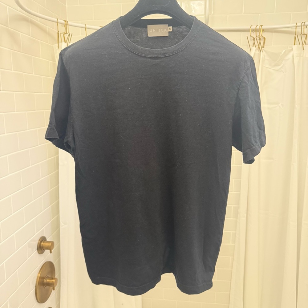 Men's Black Crewneck T-Shirt - United made in Canada